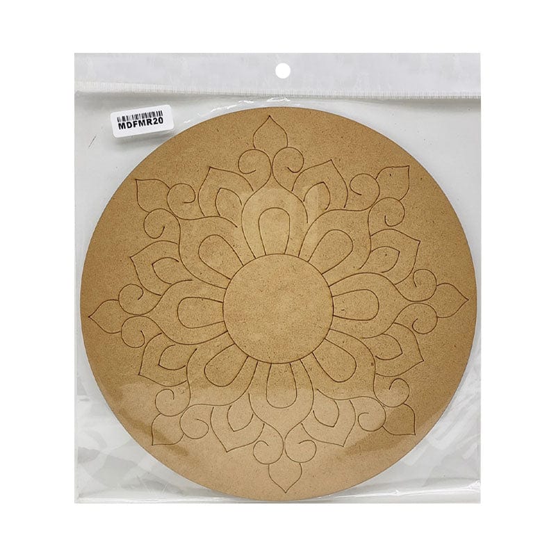 MG Traders MDF & wooden Crafts Mdf Cutout Mandala Engrave 3Mm*10Inch (Mdfmr20)