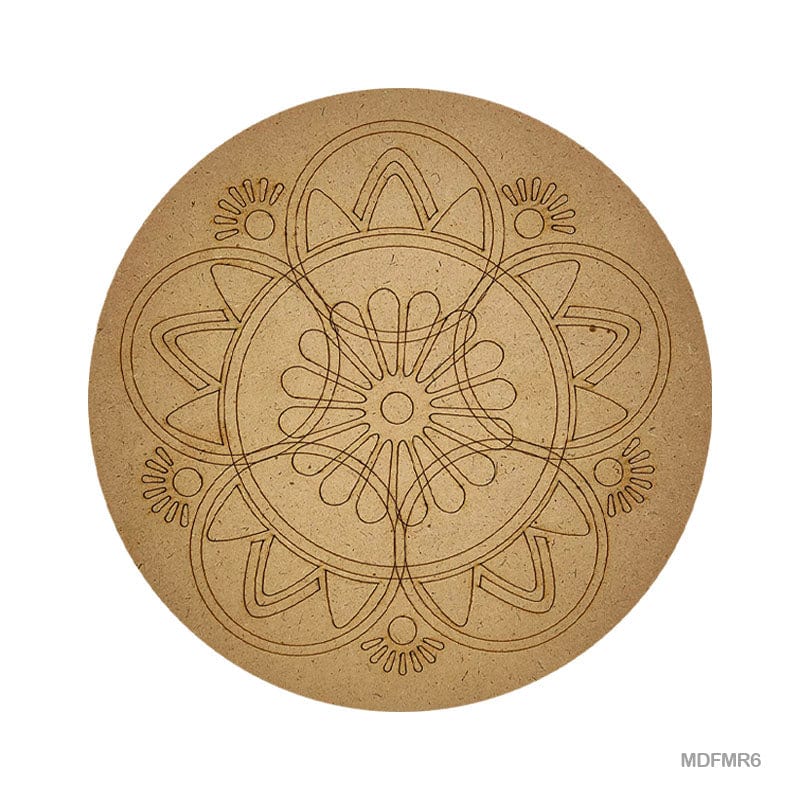 MG Traders 1 MDF Mdf Cutout Mandala Engrave 3Mm*10Inch (Mdfmr6)