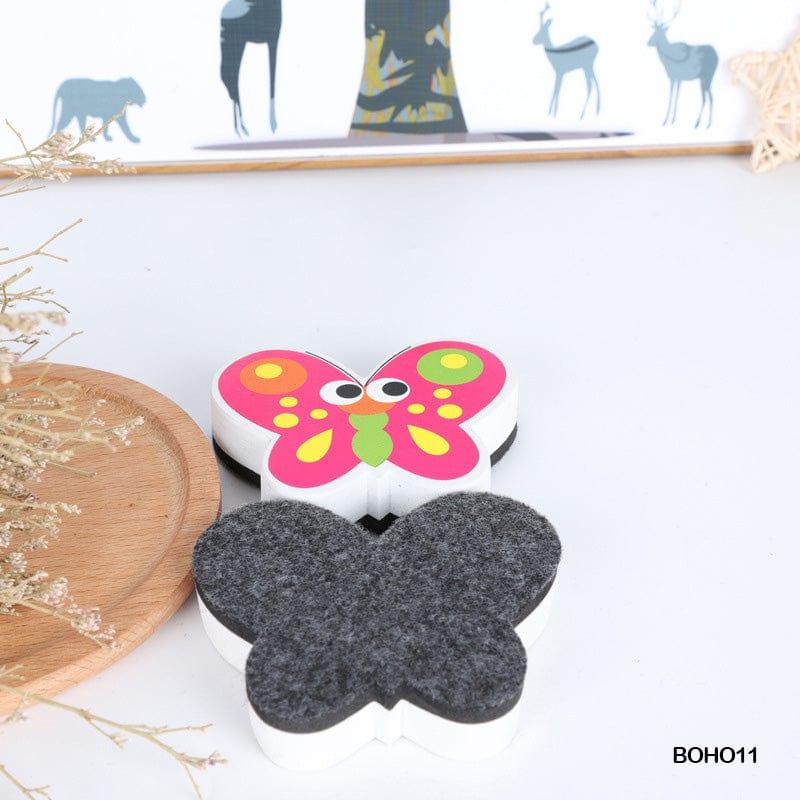 MG Traders 1 Metal Box White Board Duster Magnetic Butterfly (Boho11)