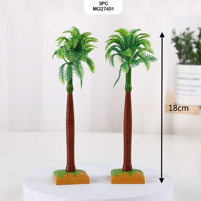 Miniature Palm Trees for Dioramas & Crafts (Set of 3)