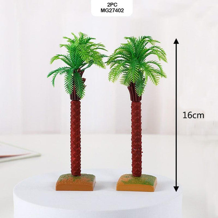 Miniature Palm Trees - Tropical Decor (2 Piece Set)