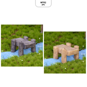 MG Traders 1 Miniature Miniature Model Mtr2 Wood Bench (2Pc)