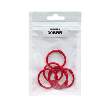 30Mm Book Binding Red Ring (6Pc) (30Brr)