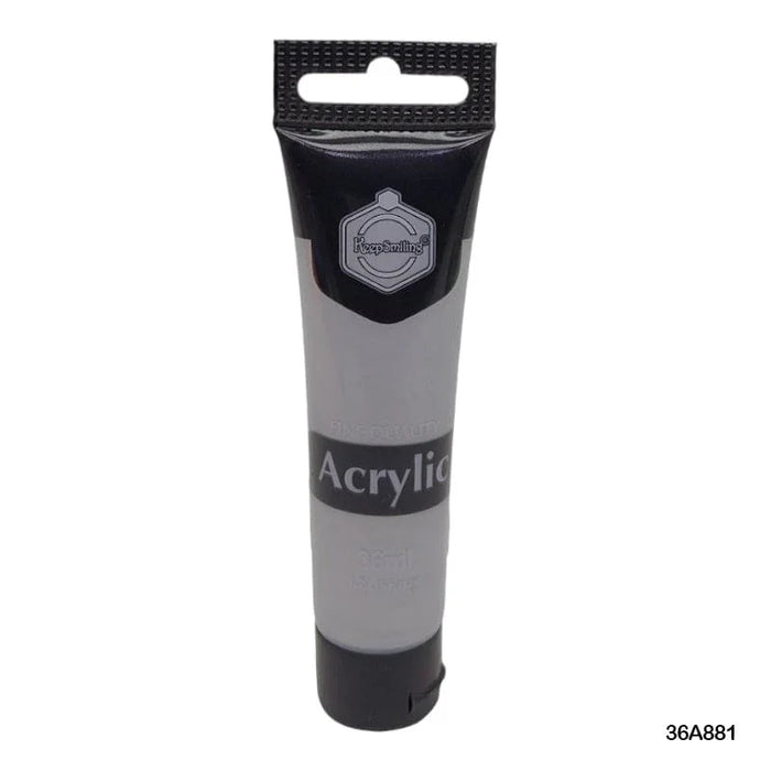 Neon Shiny Grey Acrylic Paint (36ml) - Vibrant Metallic Effect