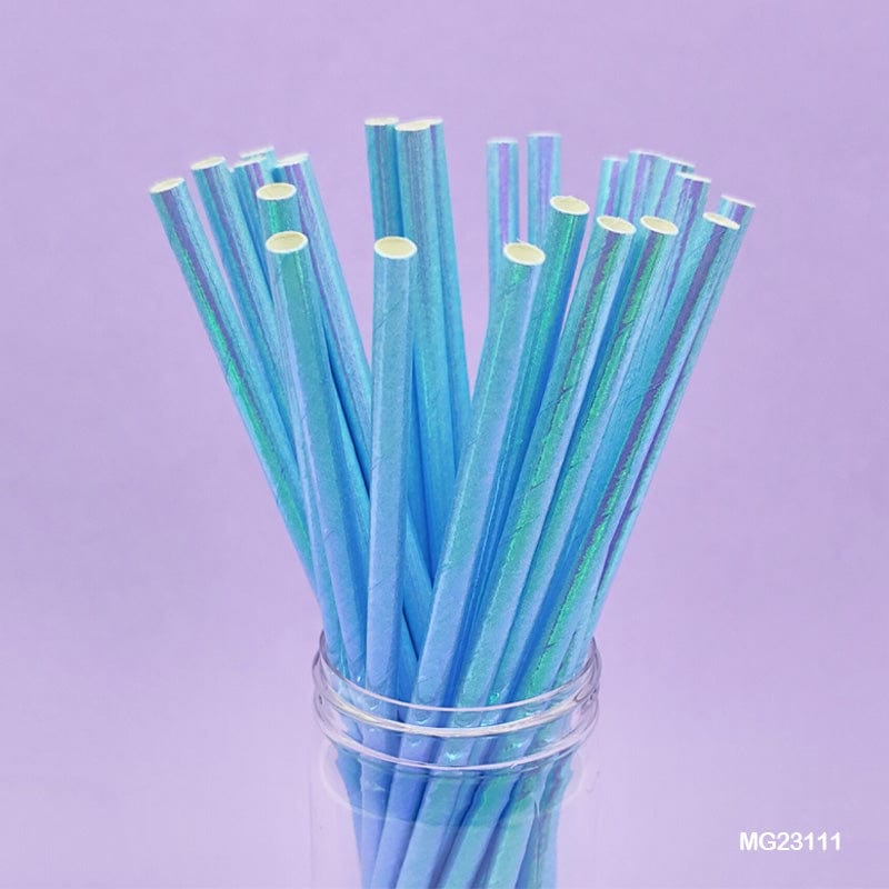 MG Traders 1 Paper Paper Straw Foiled Pastel 25Pcs (Mg231-11)