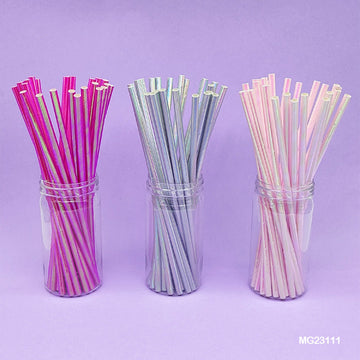 Paper Straw Foiled Pastel 25Pcs (Mg231-11)