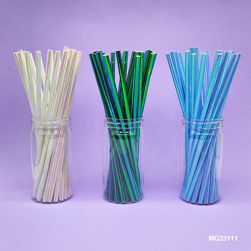 MG Traders 1 Paper Paper Straw Foiled Pastel 25Pcs (Mg231-11)