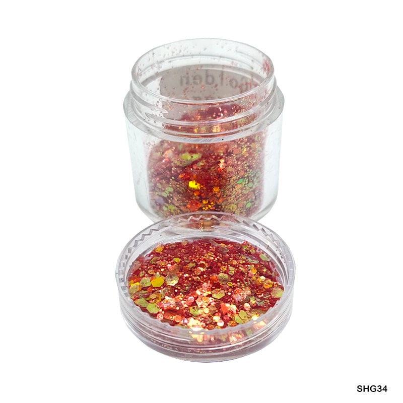 MG Traders 1 Resin Art & Supplies Shg34 Shimmer Glitter Golden Mirage Red