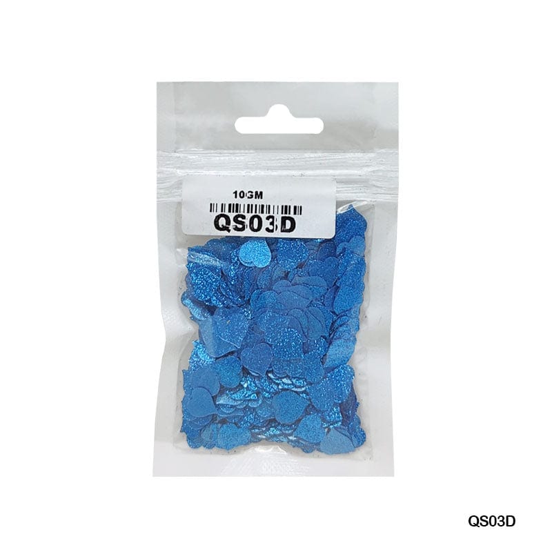 MG Traders Sequin Qs03D Heart Glitter 7Mm 10Gm Sequince