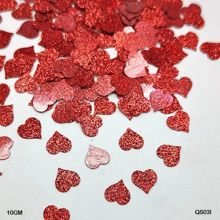 Heart Glitter 7Mm 10Gm Sequince      Code  Qs03I