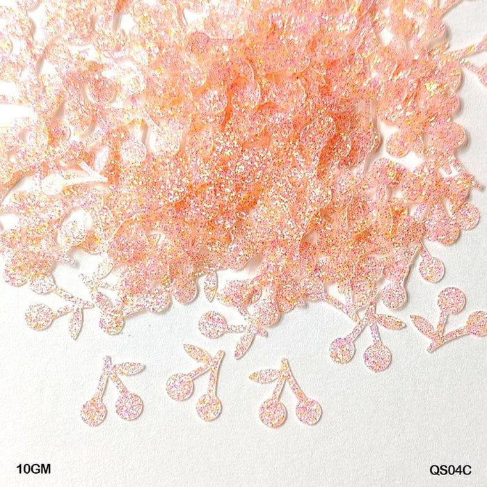 Cherry Glitter 9Mm 10Gm Sequins      Code  Qs04C