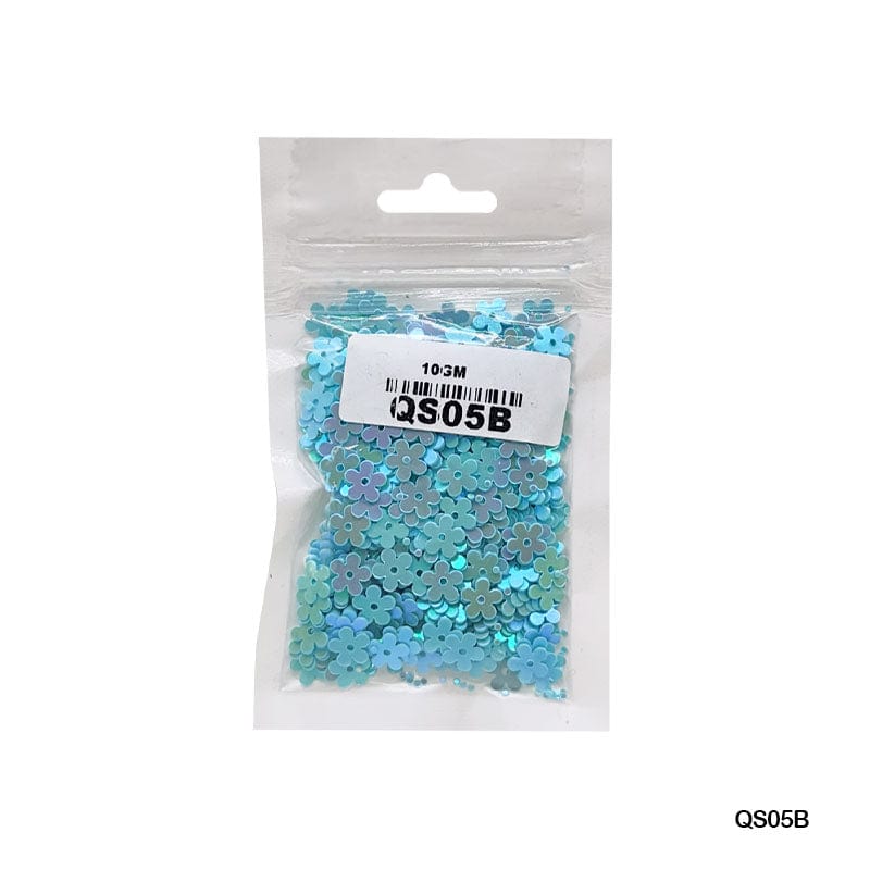 MG Traders 1 Sequin Qs05B Flower 7Mm Sea Green1 10Gm Sequins