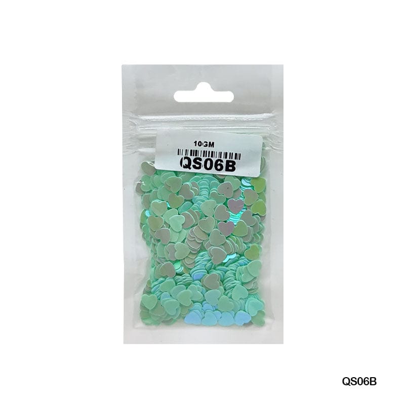 MG Traders 1 Sequin Qs06B Heart 5Mm 10Gm Sequins