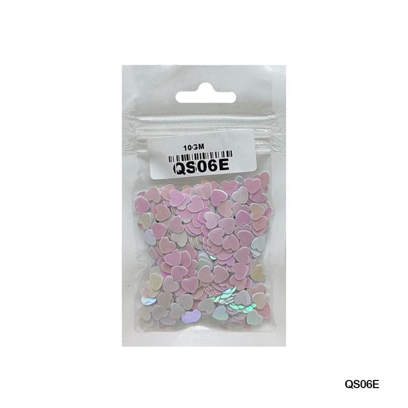 MG Traders 1 Sequin Qs06E Heart 5Mm 10Gm Sequins