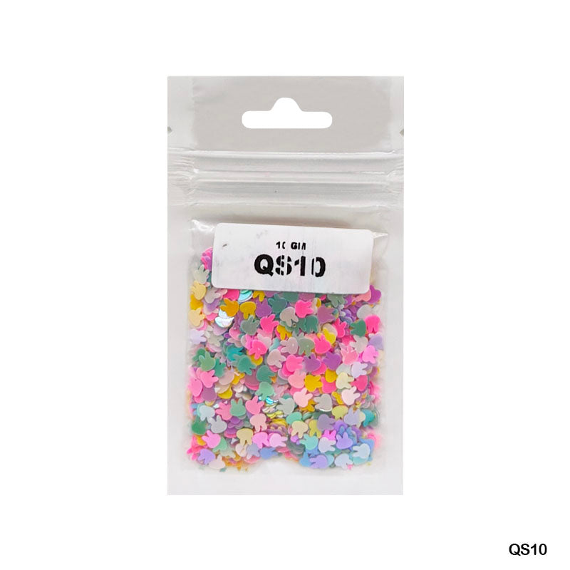 MG Traders 1 Sequin Qs10 Multi Teddy 10Mm 10Gm Sequins