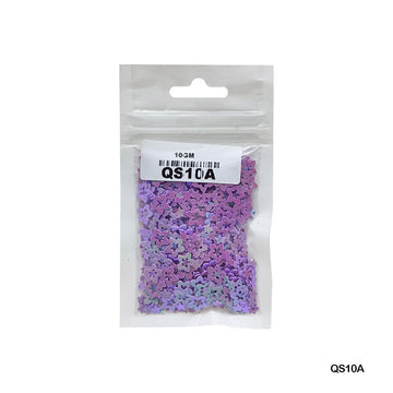 Qs10A Star Flower 7Mm Purple 10Gm Sequins