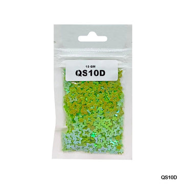Qs10D Star Flower 7Mm Green 10Gm Sequins