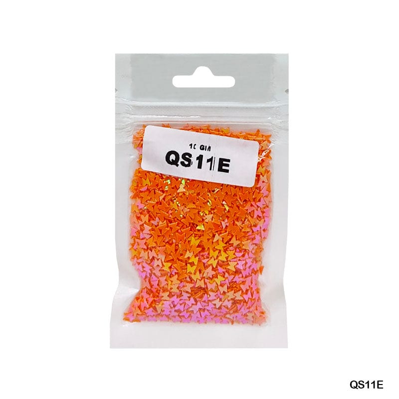 MG Traders Sequin Qs11E Butterfly 3Mm Orange 10Gm Sequins