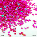 MG Traders 1 Sequin Qs11H Butterfly 3Mm Red 10Gm Sequins