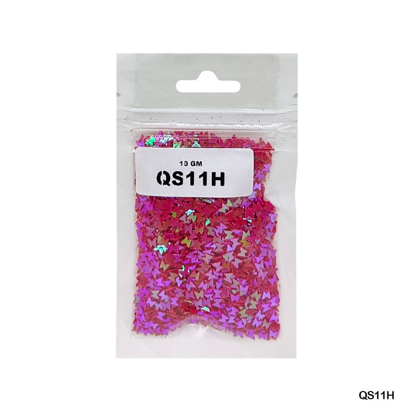 MG Traders 1 Sequin Qs11H Butterfly 3Mm Red 10Gm Sequins