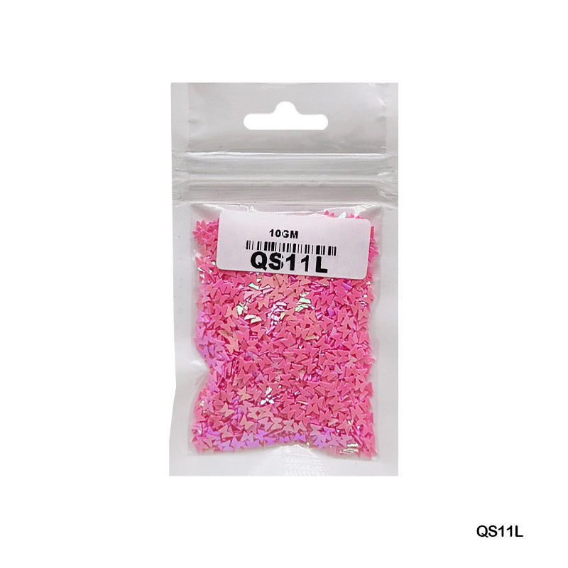 MG Traders 1 Sequin Qs11L Butterfly 3Mm Pink 10Gm Sequins
