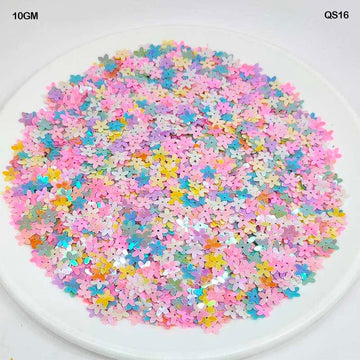 MG Traders 1 Sequin Qs16 Multi Flower 10Mm 10Gm Sequins