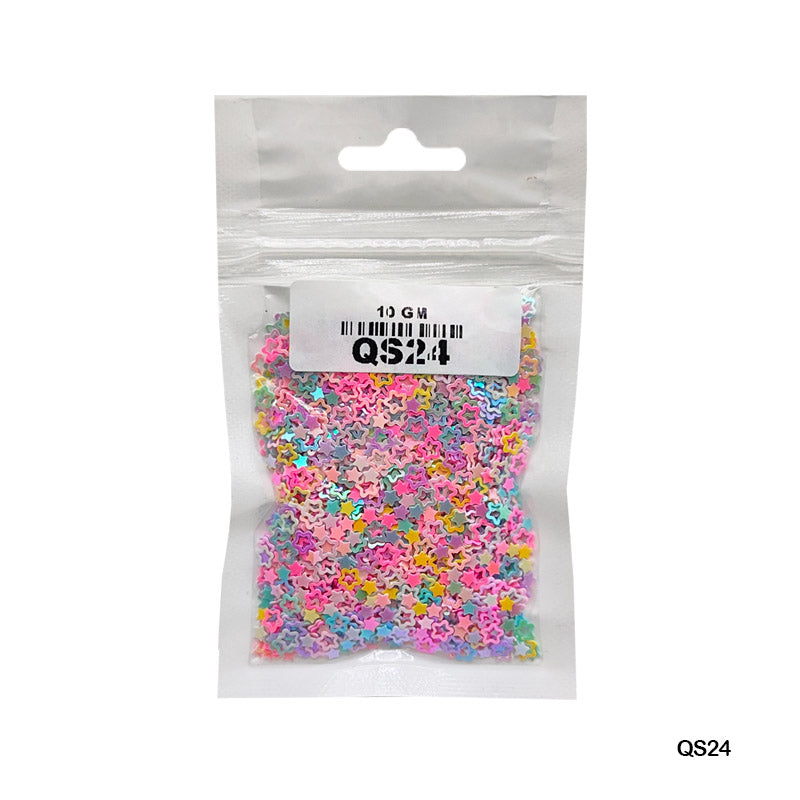 MG Traders 1 Sequin Qs24 Multi Star H 3Mm 10Gm Sequins