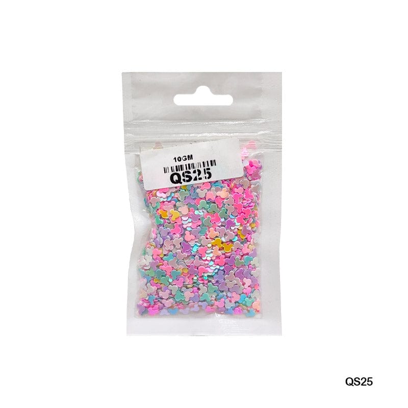MG Traders 1 Sequin Qs25 Teddy 4Mm Multi 10Gm Sequins