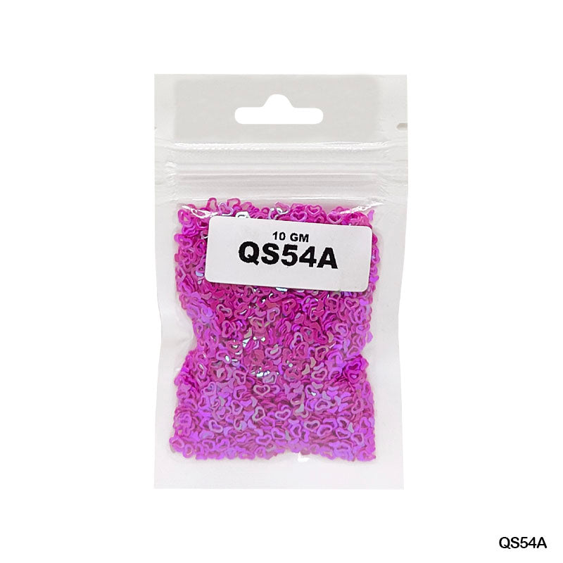 MG Traders 1 Sequin Qs54A Heart H D Pink 4Mm 10Gm Sequins