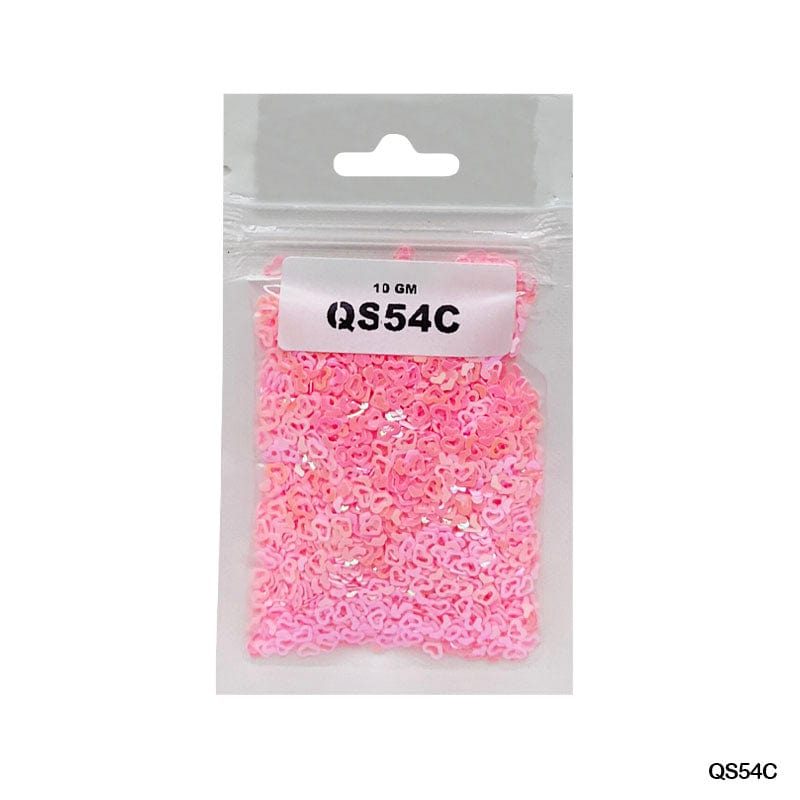 MG Traders 1 Sequin Qs54C Heart H Peach 4Mm 10Gm Sequins