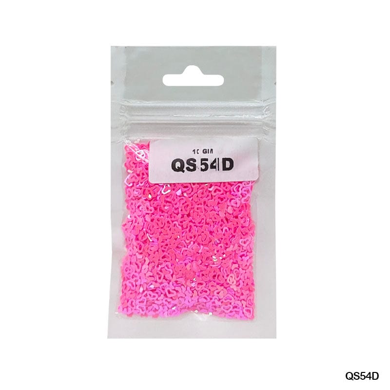 MG Traders 1 Sequin Qs54D Heart H Pink 4Mm 10Gm Sequins