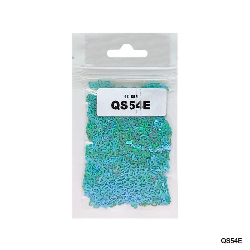 MG Traders 1 Sequin Qs54E Heart H Sea Green 4Mm 10Gm Sequins