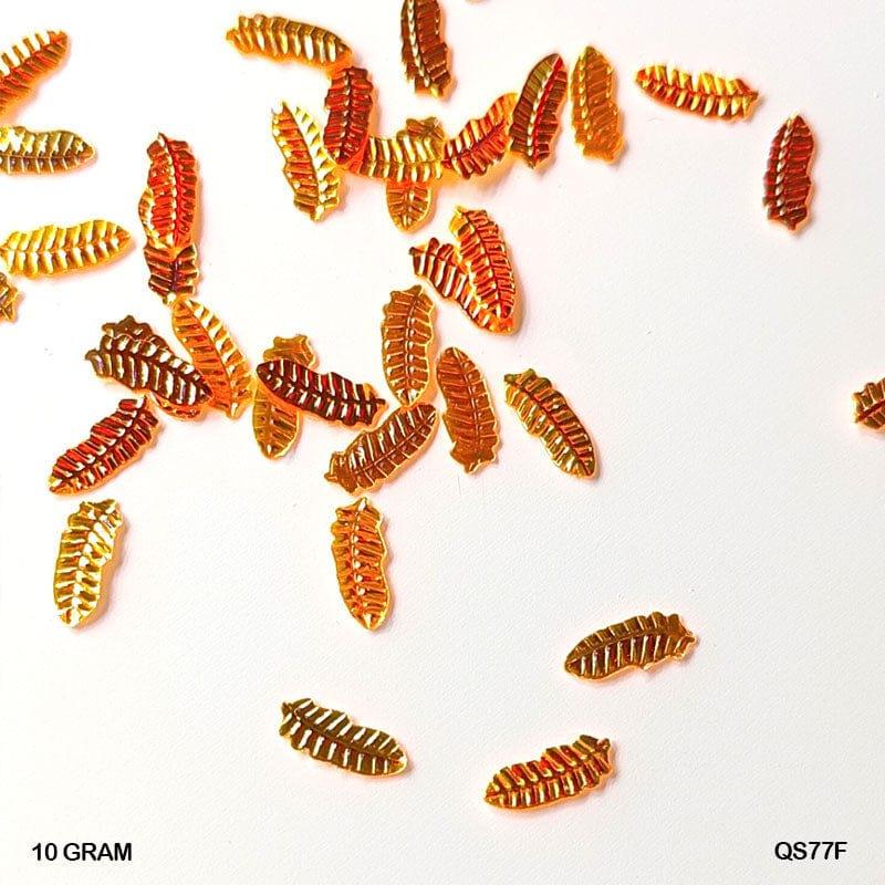 MG Traders 1 Sequin Qs77F 10Gm Sequins Ss Leaf