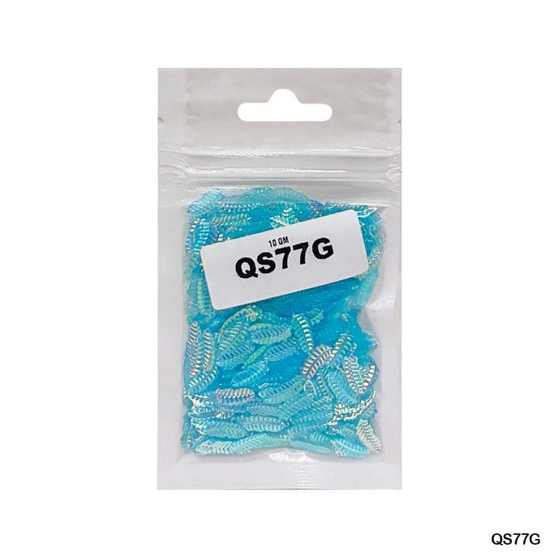 MG Traders 1 Sequin Qs77G 10Gm Sequins Ss Leaf
