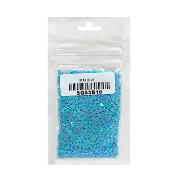 MG Traders 1 Sequin Sq Star 3Mm 10Gm Blue (Sqs3B10) Sequince