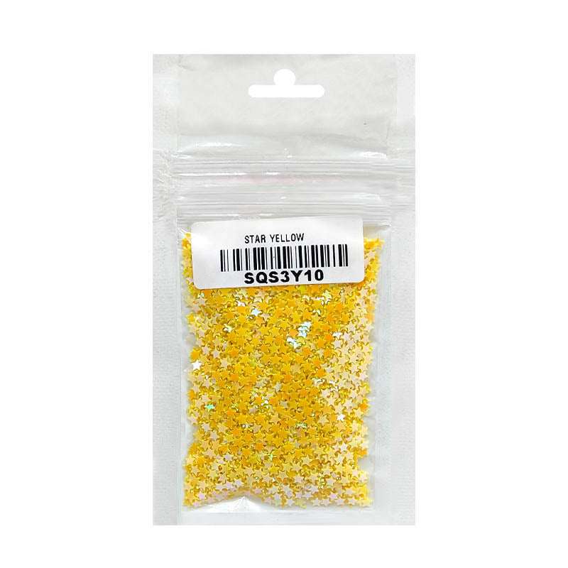 MG Traders 1 Sequin Sq Star 3Mm 10Gm Yellow (Sqs3Y10) Sequince