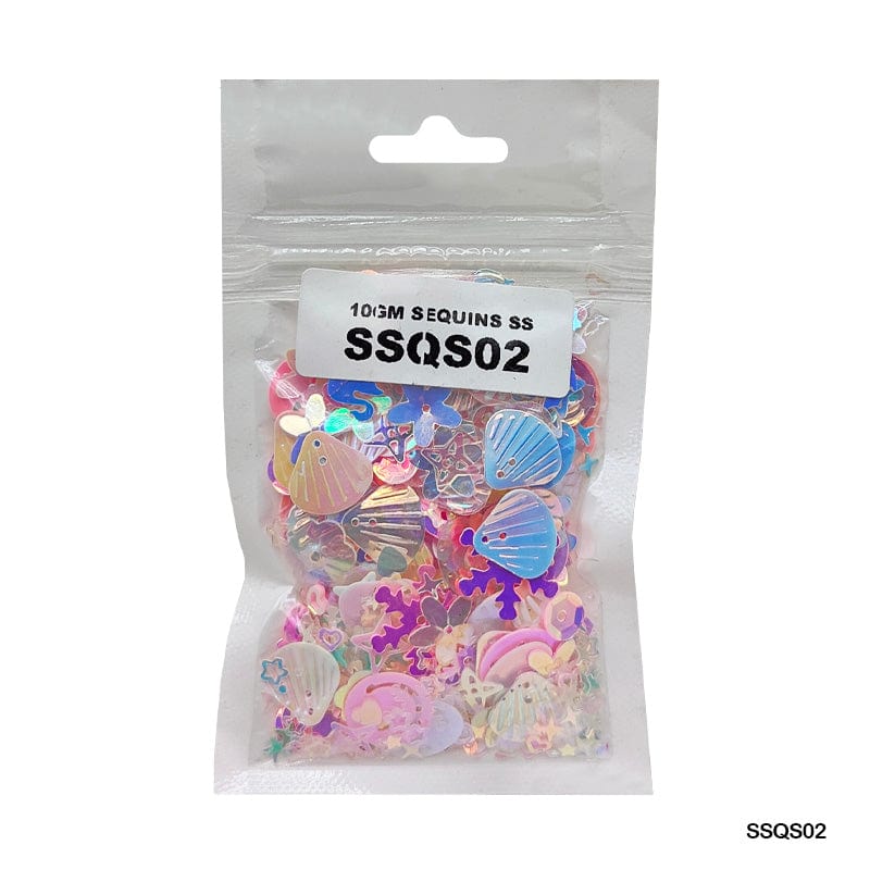 MG Traders 1 Sequin Ssqs02 Multi 10Gm Sequins Ss