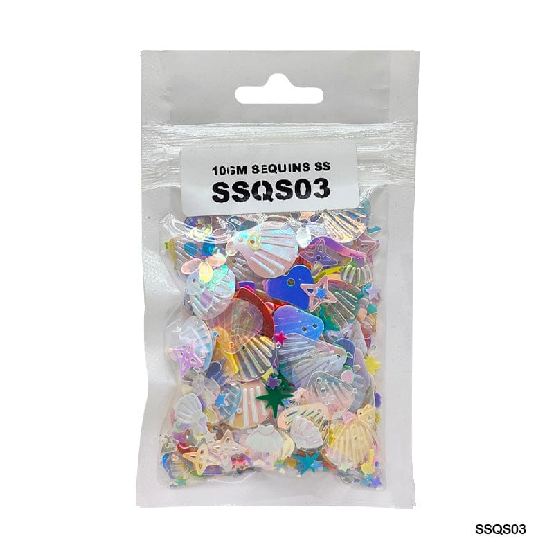 MG Traders 1 Sequin Ssqs03 Multi 10Gm Sequins Ss