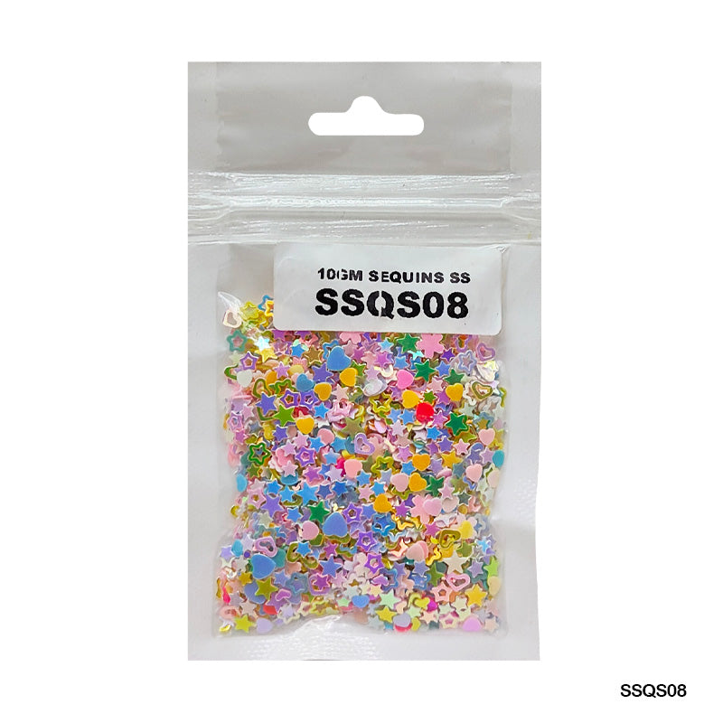 MG Traders 1 Sequin Ssqs08 Multi 10Gm Sequins Ss