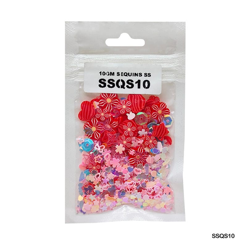 MG Traders 1 Sequin Ssqs10 Multi 10Gm Sequins Ss