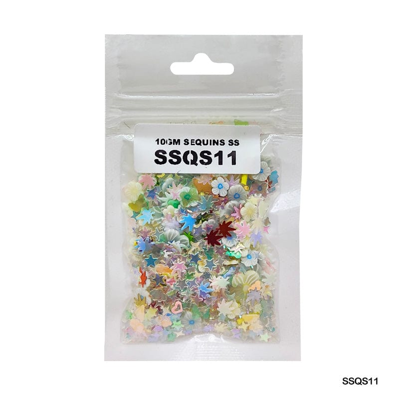 MG Traders 1 Sequin Ssqs11 Multi 10Gm Sequins Ss