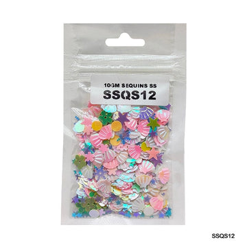 MG Traders 1 Sequin Ssqs12 Multi 10Gm Sequins Ss