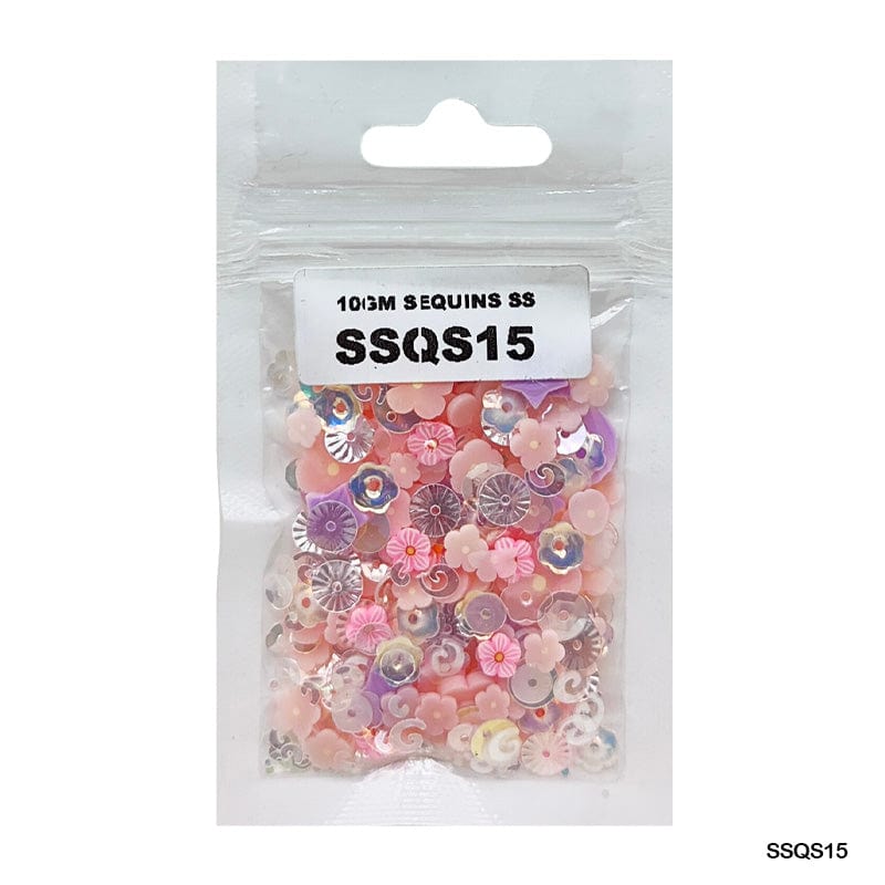 MG Traders 1 Sequin Ssqs15 Multi 10Gm Sequins Ss