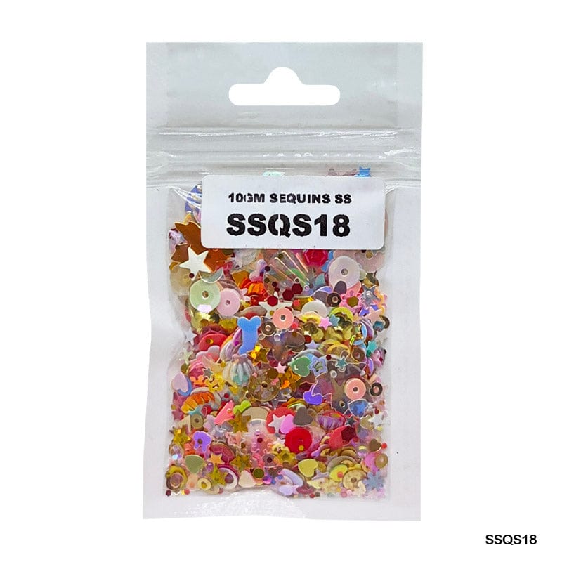MG Traders 1 Sequin Ssqs18 Multi 10Gm Sequins Ss