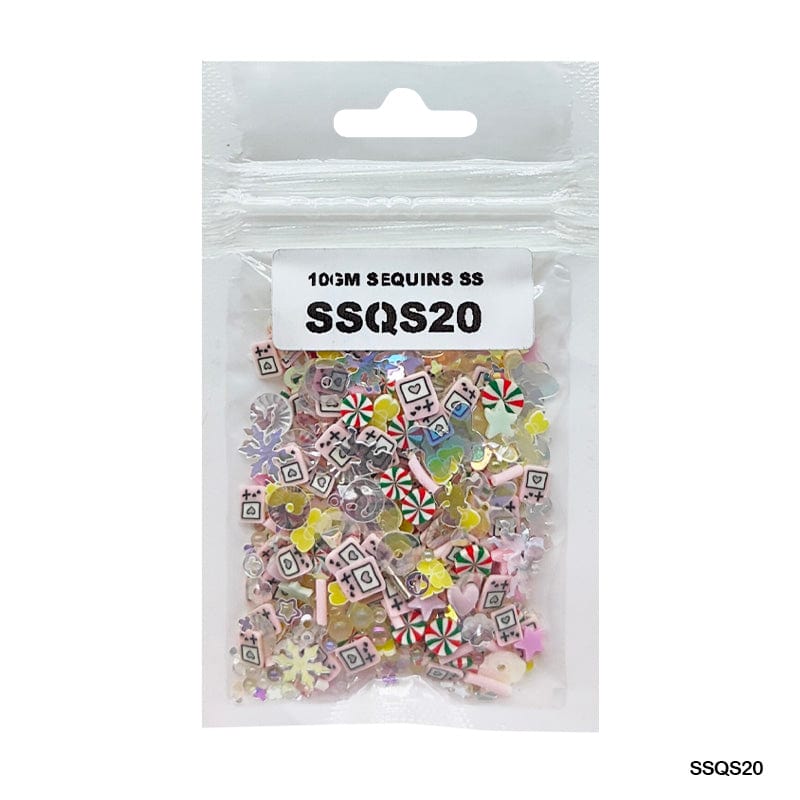 MG Traders 1 Sequin Ssqs20 Multi 10Gm Sequins Ss