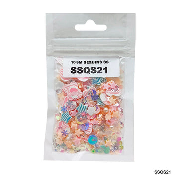 MG Traders 1 Sequin Ssqs21 Multi 10Gm Sequins Ss