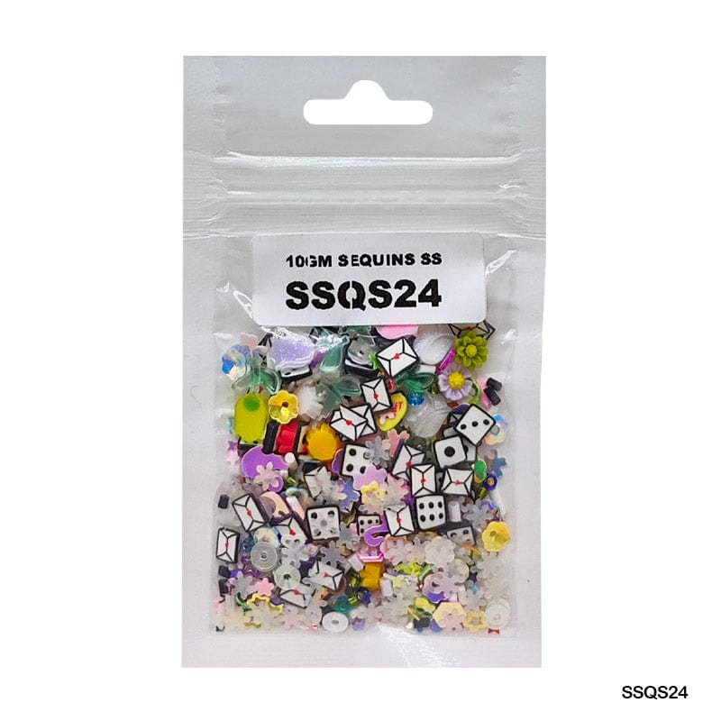 MG Traders 1 Sequin Ssqs24 Multi 10Gm Sequins Ss