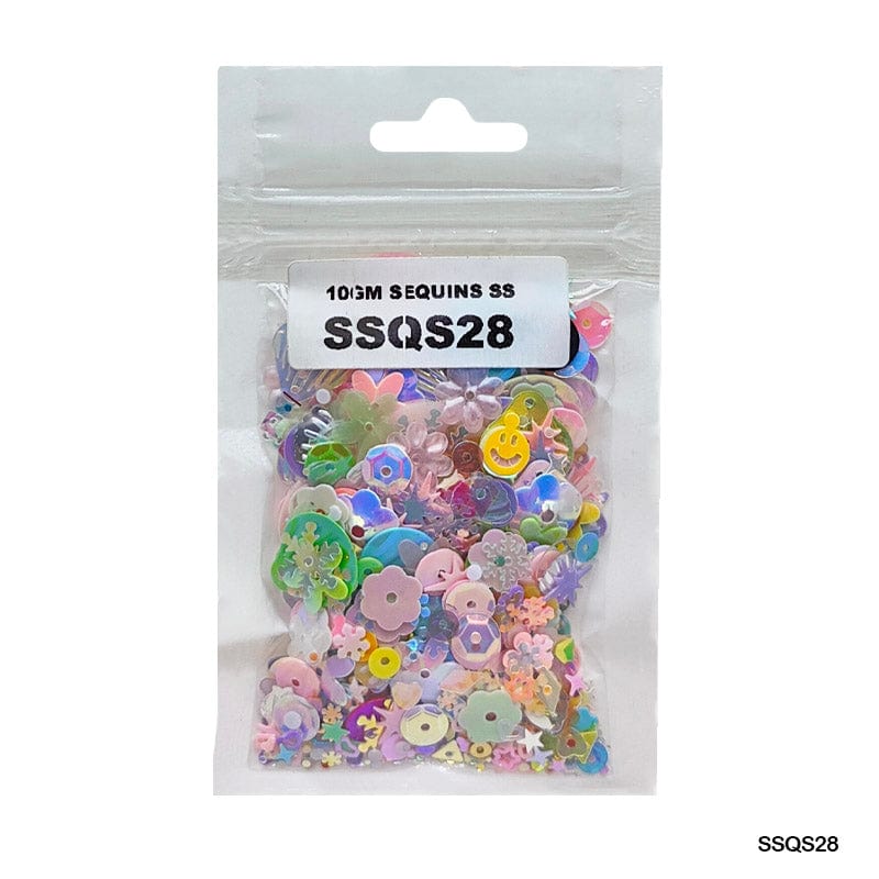 MG Traders 1 Sequin Ssqs28 Multi 10Gm Sequins Ss