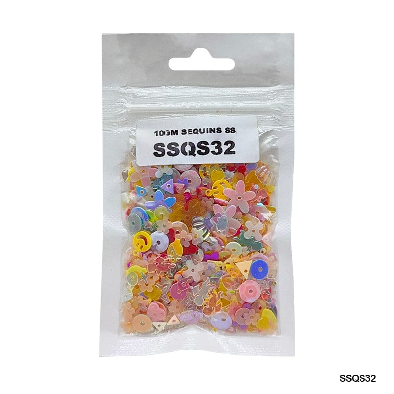 MG Traders 1 Sequin Ssqs32 Multi 10Gm Sequins Ss