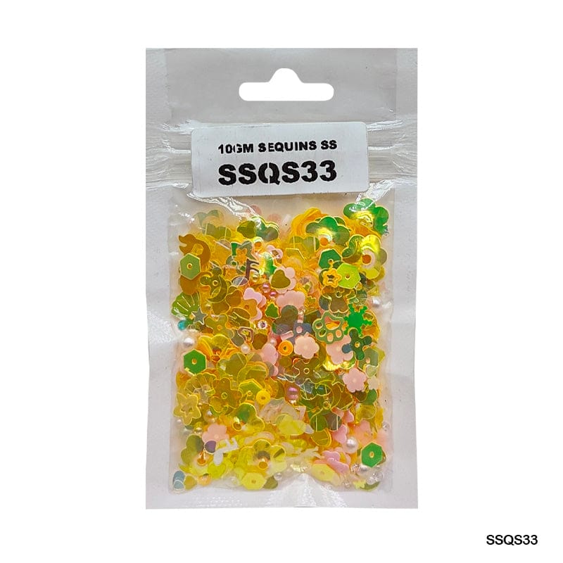 MG Traders 1 Sequin Ssqs33 Multi 10Gm Sequins Ss